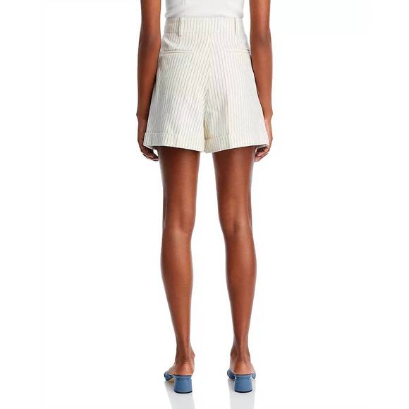 NEW FRAME pleated wide cuff short in cream - Picture 2 of 2